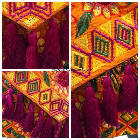 HANDMADE Mexican Embroidered Crossbody Bag - Picture 5 of 12